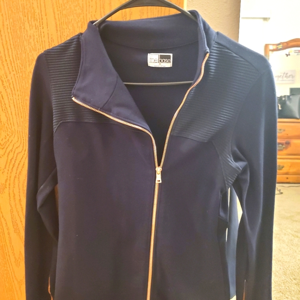 Navy blue/rose gold jacket